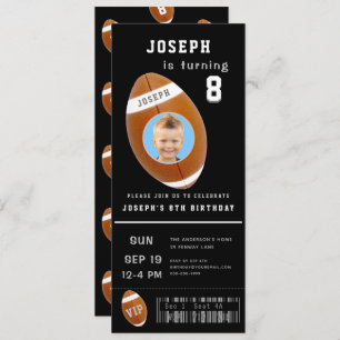 Fußball Ticket Custom Foto Geburtstag Einladung