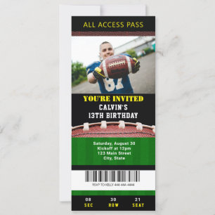 Fußball-Ticket Einladung zum Geburtstag