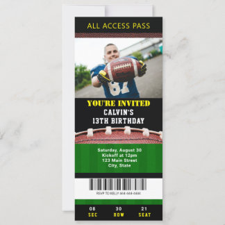 Fußball-Ticket Einladung zum Geburtstag