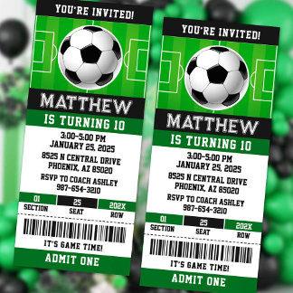 Fußball-Ticket Einladung zum Geburtstag