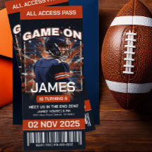 Fußball-Ticket Einladung zum Geburtstag, digital