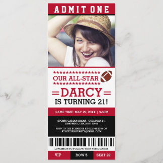 Fußball Ticket Geburtstag Einladungen