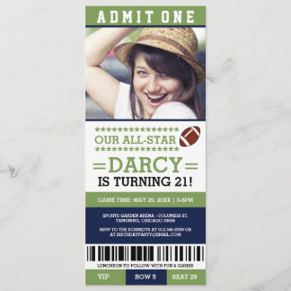 Fußball Ticket Geburtstag Einladungen