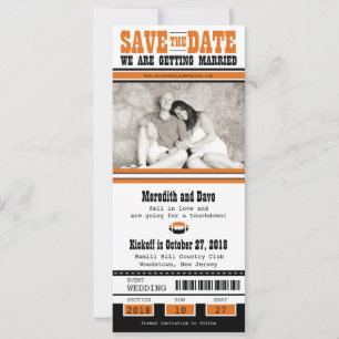 Fußball-Ticket Hochzeit Sichern Sie das Datum Save The Date