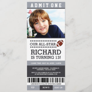 Fußball-Ticket zum Geburtstag Einladungen
