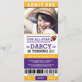 Fußball-Ticket zum Geburtstag Einladungen