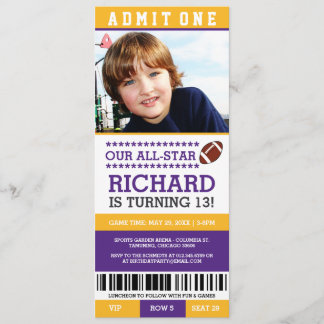 Fußball-Ticket zum Geburtstag Einladungen