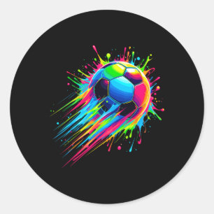 Fußball Tie Dye Farbiger Fußball Trikot  Runder Aufkleber