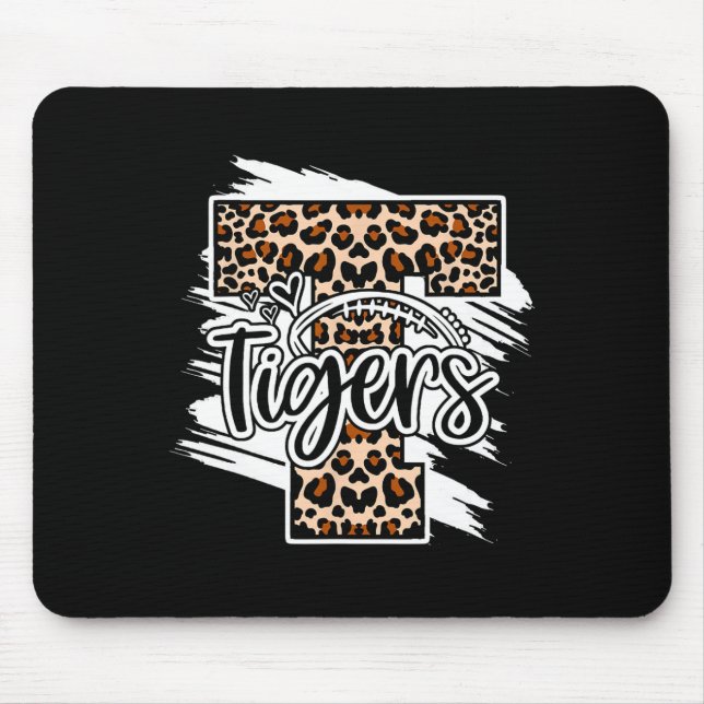 Fußball-Tiger-Schulsport-Fan-Teamgeist  Mousepad (Vorne)