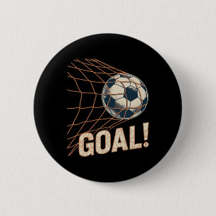 Fußball-Tor-Feier Vintage-Fußball Ll Im Netz _ Button