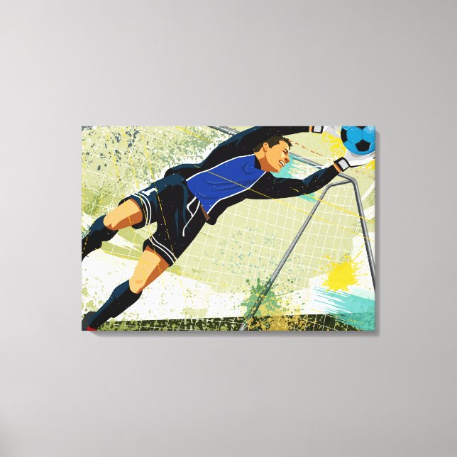 Fußball-Torballer Leinwanddruck (Vorderseite)
