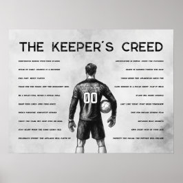 Fußball-Torhüter Personalisiert Keeper-Credo Poster