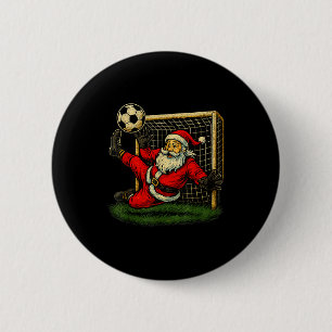 Fußball-Torhüter Weihnachtsmann Weihnachten Sport Button