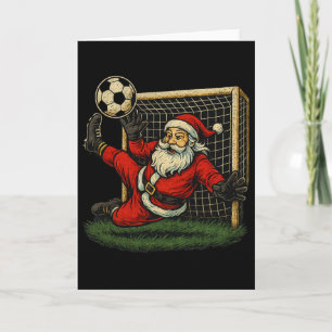 Fußball-Torhüter Weihnachtsmann Weihnachten Sport Karte