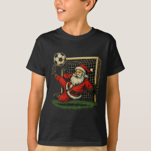 Fußball-Torhüter Weihnachtsmann Weihnachten Sport T-Shirt