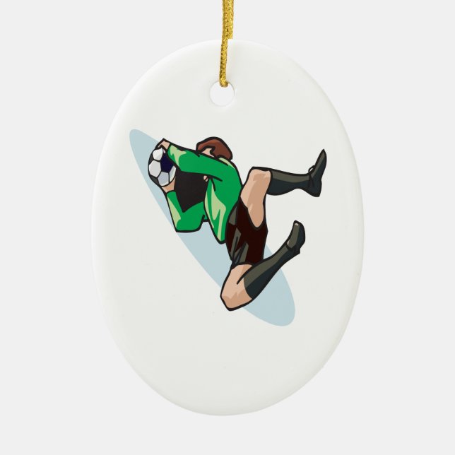 Fußball-Tormann Keramik Ornament (Vorne)