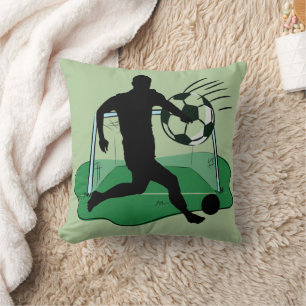 Fußball-Torschütze Silhouette Kissen