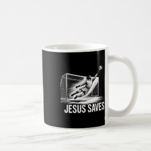 Fußball Torwart Torhüter Jesus rettet christlichen Kaffeetasse