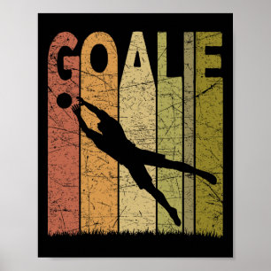 Fußball Torwart Vintage Fußball Torhüter Retro Fuß Poster