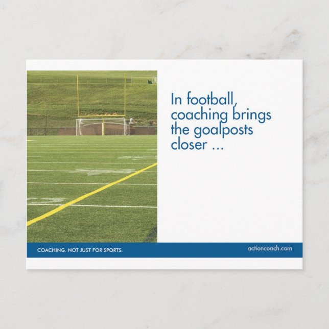 Fußball trägt Postkarte zur Schau (Vorderseite)