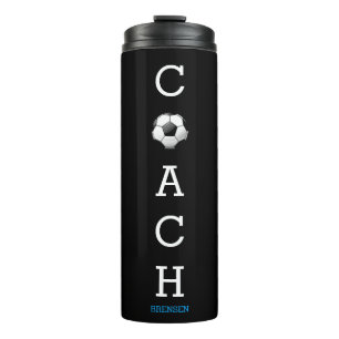 Fußball-Trainer-individueller Name Thermosbecher