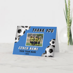 Fußball Trainer Name Foto Dankeskarte