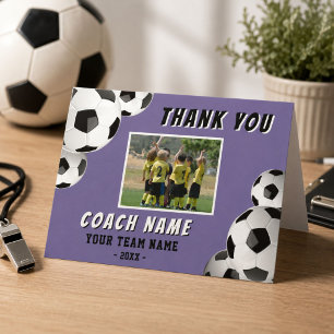 Fußball Trainer Name Foto Dankeskarte