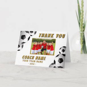 Fußball Trainer Name Foto  Dankeskarte