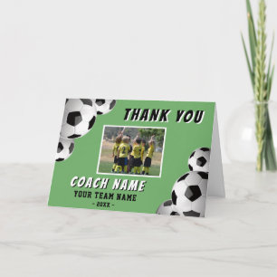 Fußball Trainer Name Foto Dankeskarte