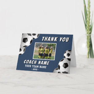 Fußball Trainer Name Foto Dankeskarte