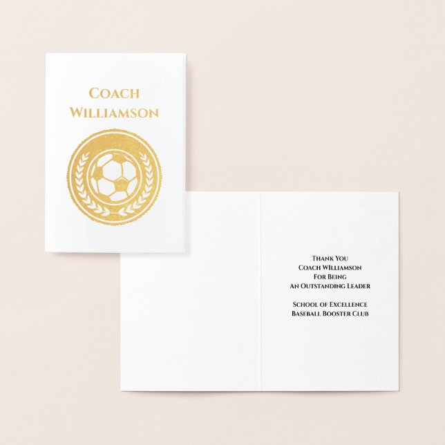 Fußball-Trainer Vielen Dank Folienkarte (Anzeige)