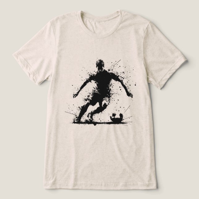 Fußball Tri-Blend Shirt (Design Vorderseite)
