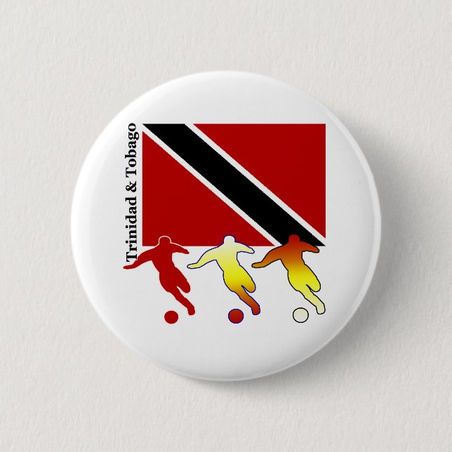 Fußball-Trinidad-Knopf Button (Vorderseite)