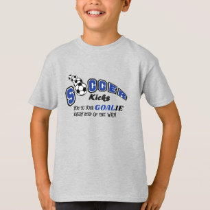 Fußball tritt dich zu deinem Torwart - Blau T-Shirt