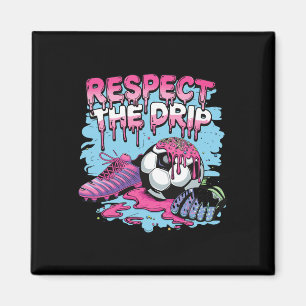 Fußball-Tropf-Eiscreme Respektiere den Tropf Fußba Magnet