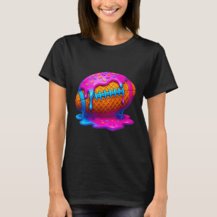 Fußball-Tropf-Eiscreme-Tropf-Jungen-Kegel-Jungen-F T-Shirt