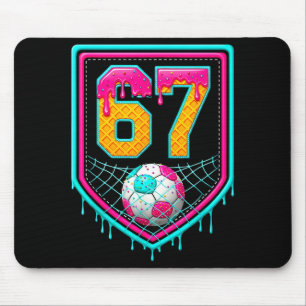 Fußball-Tropf Nummer 67 Fußballspieler Mousepad