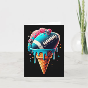 Fußball Tropfen Eiscreme Aquarellkone mit Sprung Karte