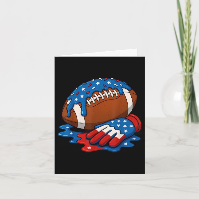 Fußball-Tropfen Wr Lineman Qb Rb Db Ice Cream 4. Karte (Vorderseite)