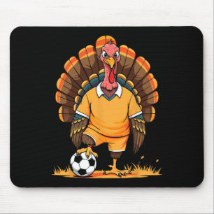 Fußball Truthahn Pilger Erntedankfest Kürbis Kinde Mousepad