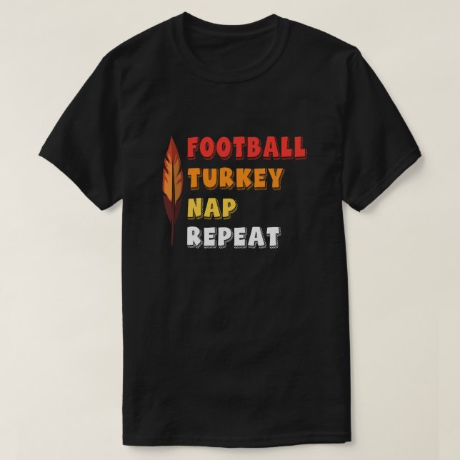 Fußball Türkei Nickerchen Wiederholung T Shirt (Design vorne)