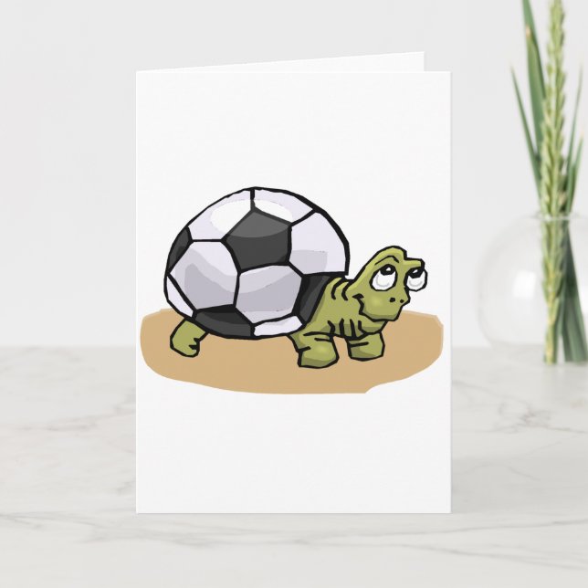 Fußball (Turtle) Feiertagskarte (Vorderseite)