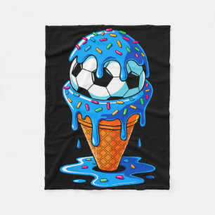 Fußball Tüte Eis Drip Spaß Streusel Geburtstag Fleecedecke