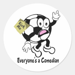 Fußball-Typ Kick Me Runder Aufkleber