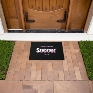 Fußball-Typografie Moderne Kunst Abstrakter Schwun Fußmatte