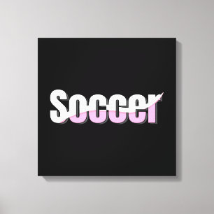 Fußball-Typografie Moderne Kunst Abstrakter Schwun Leinwanddruck
