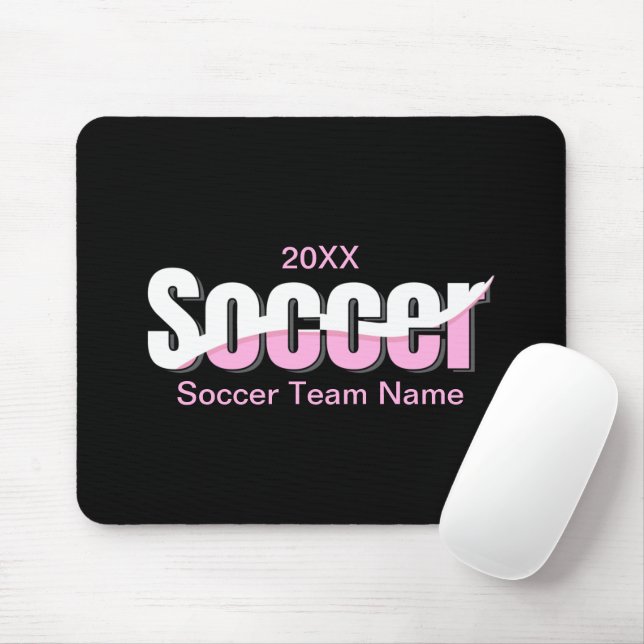 Fußball-Typografie Moderne Kunst Abstrakter Schwun Mousepad (Mit Mouse)