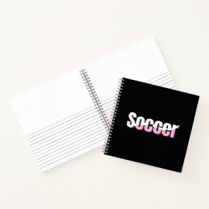 Fußball-Typografie Moderne Kunst Abstrakter Schwun Notizbuch