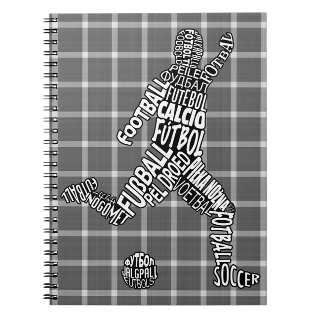 Fußball Typography Notizblock (Vorderseite)