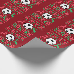 Fußball Ugly Holiday Sweater Geschenkpapier